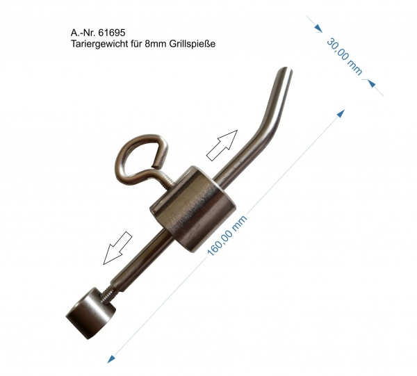 Tariergewicht für 8mm Grillspieße